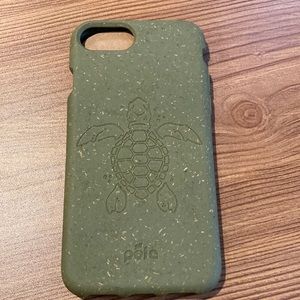PELA IPHONE 6/6S/7/8 ENGRAVED SEA TURTLE FOREST MOSS GREEN CASE NWT COMPOSTABLE
